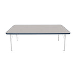 Mahar Creative Colors Large Rectangle Activity Table Preschool Height Adjustable Legs 72