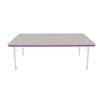 Mahar Creative Colors Large Rectangle Activity Table Preschool Height Adjustable Legs 72