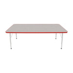 Mahar Creative Colors Large Rectangle Activity Table Preschool Height Adjustable Legs 72