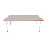 Mahar Creative Colors Large Rectangle Activity Table Preschool Height Adjustable Legs 72