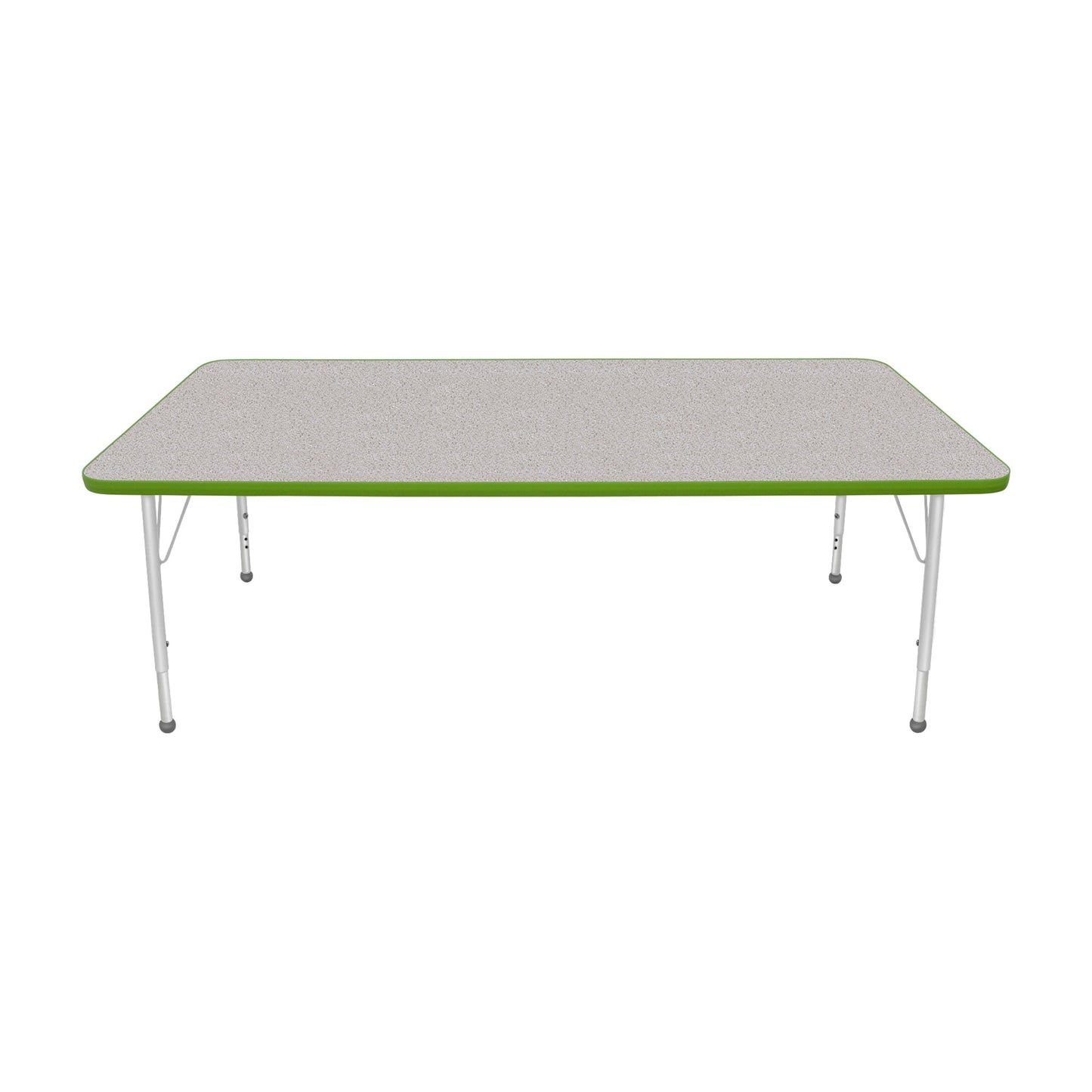 Mahar Creative Colors Large Rectangle Activity Table Preschool Height Adjustable Legs 72"W x 36"D x 17" - 25"H (MHR-3672LO)