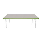 Mahar Creative Colors Large Rectangle Activity Table Preschool Height Adjustable Legs 72