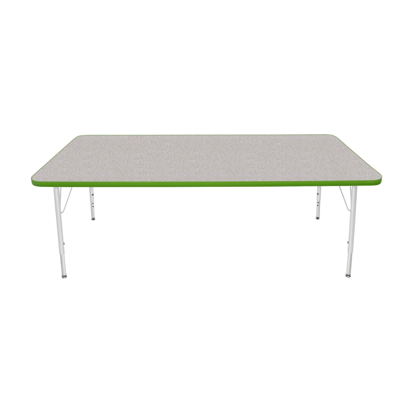 Mahar Creative Colors Large Rectangle Activity Table Preschool Height Adjustable Legs 72"W x 36"D x 17" - 25"H (MHR-3672LO)