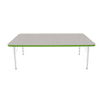 Mahar Creative Colors Large Rectangle Activity Table Preschool Height Adjustable Legs 72