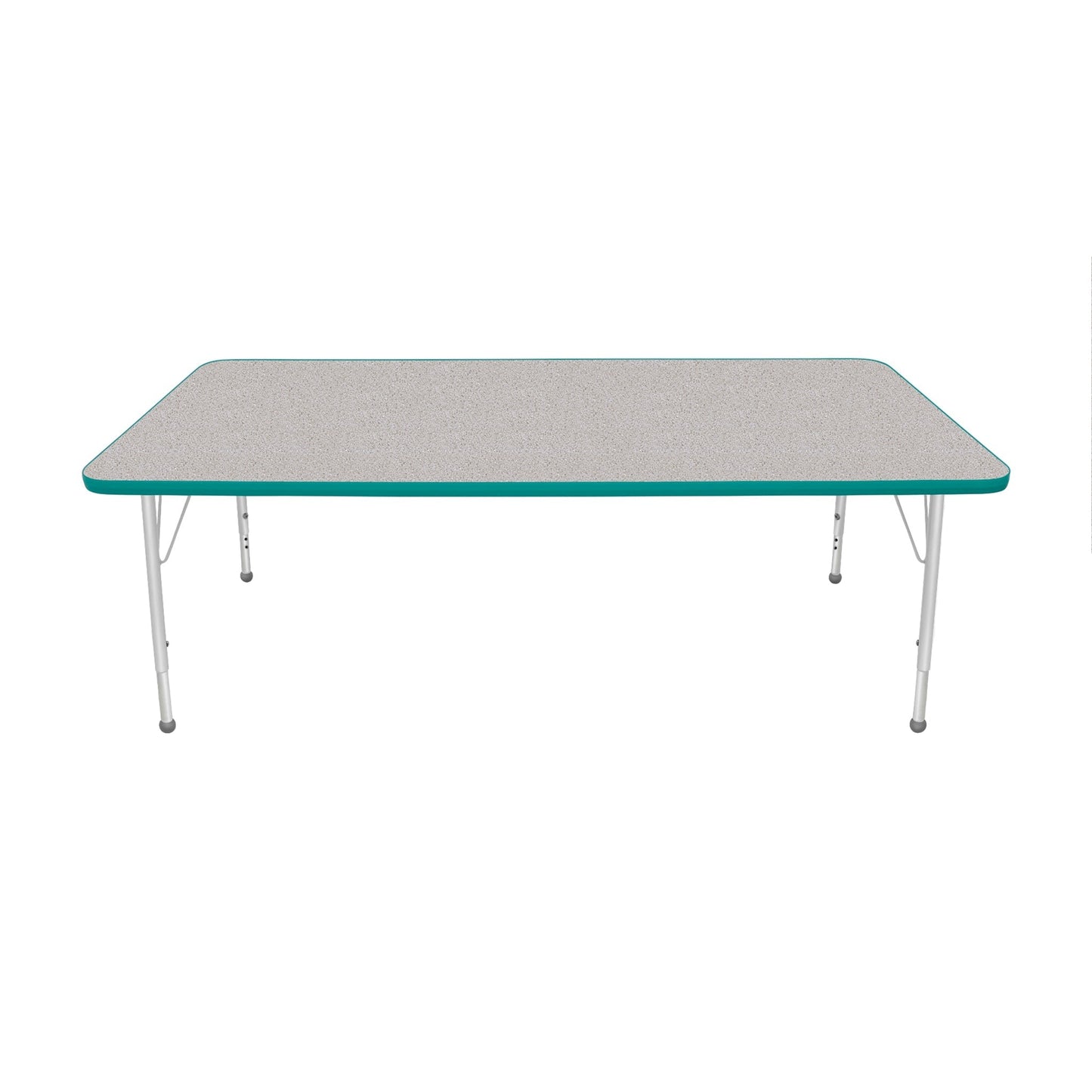 Mahar Creative Colors Large Rectangle Activity Table Preschool Height Adjustable Legs 72"W x 36"D x 17" - 25"H (MHR-3672LO)