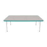 Mahar Creative Colors Large Rectangle Activity Table Preschool Height Adjustable Legs 72