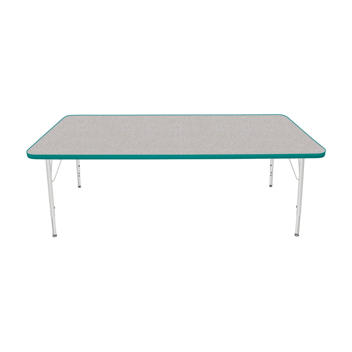 Mahar Creative Colors Large Rectangle Activity Table Preschool Height Adjustable Legs 72"W x 36"D x 17" - 25"H (MHR-3672LO)
