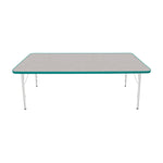 Mahar Creative Colors Large Rectangle Activity Table Preschool Height Adjustable Legs 72