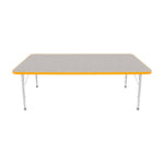 Mahar Creative Colors Large Rectangle Activity Table Preschool Height Adjustable Legs 72