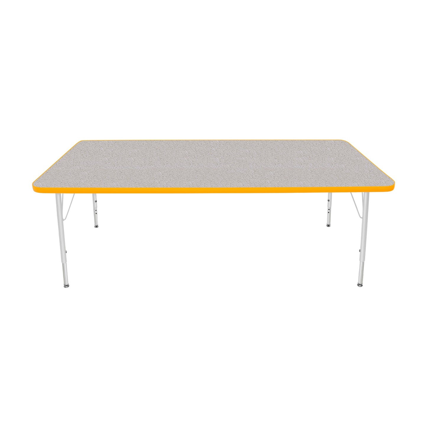 Mahar Creative Colors Large Rectangle Activity Table Preschool Height Adjustable Legs 72"W x 36"D x 17" - 25"H (MHR-3672LO)