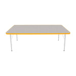Mahar Creative Colors Large Rectangle Activity Table Preschool Height Adjustable Legs 72