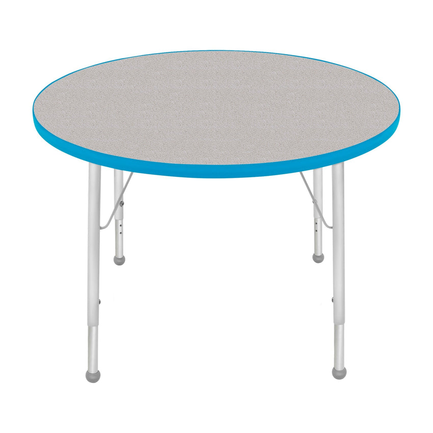 Mahar Creative Colors Round Activity Table Preschool Height Adjustable Legs 36"Dia x 17" - 25"H (MHR - 36RNLO) - SchoolOutlet