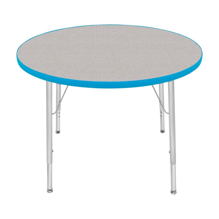 Mahar Creative Colors Round Activity Table Preschool Height Adjustable Legs 36"Dia x 17" - 25"H (MHR - 36RNLO) - SchoolOutlet
