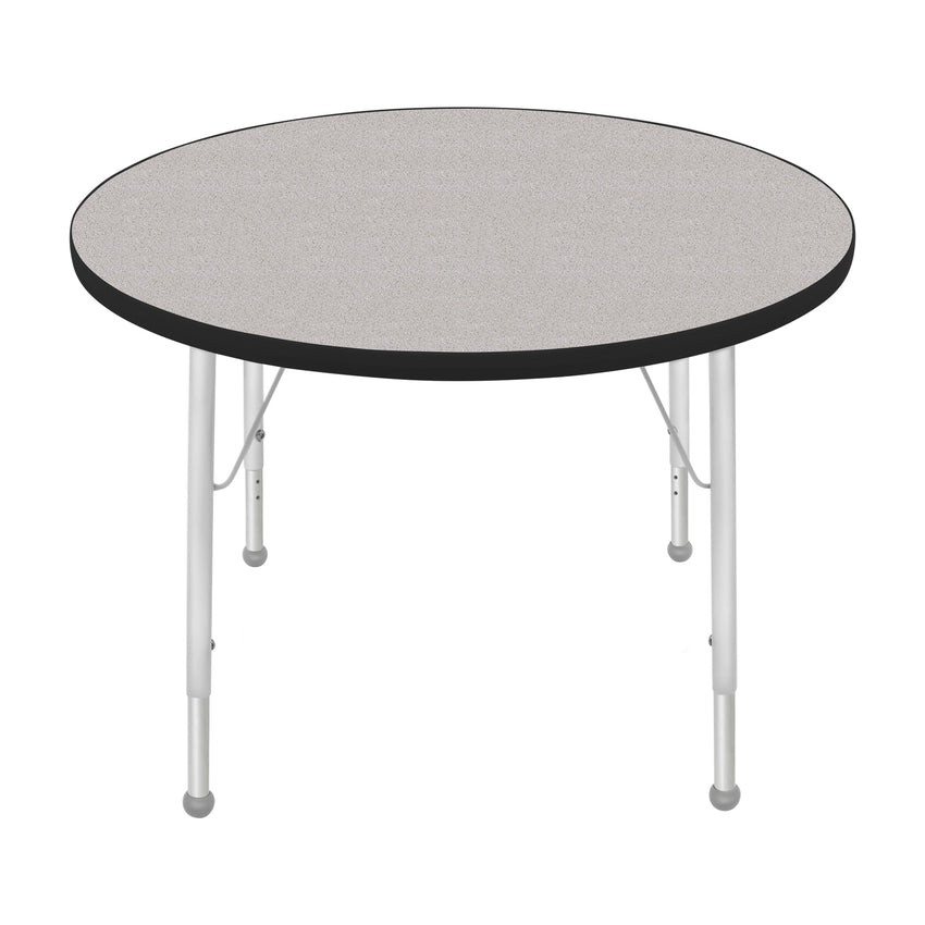 Mahar Creative Colors Round Activity Table Preschool Height Adjustable Legs 36"Dia x 17" - 25"H (MHR - 36RNLO) - SchoolOutlet