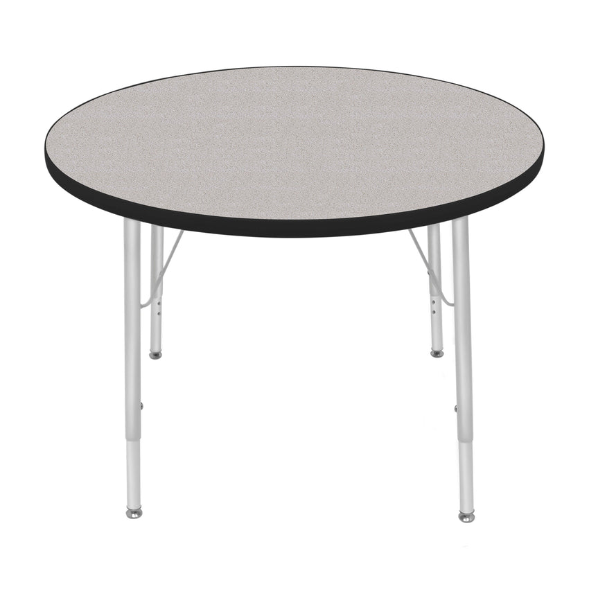 Mahar Creative Colors Round Activity Table Preschool Height Adjustable Legs 36"Dia x 17" - 25"H (MHR - 36RNLO) - SchoolOutlet