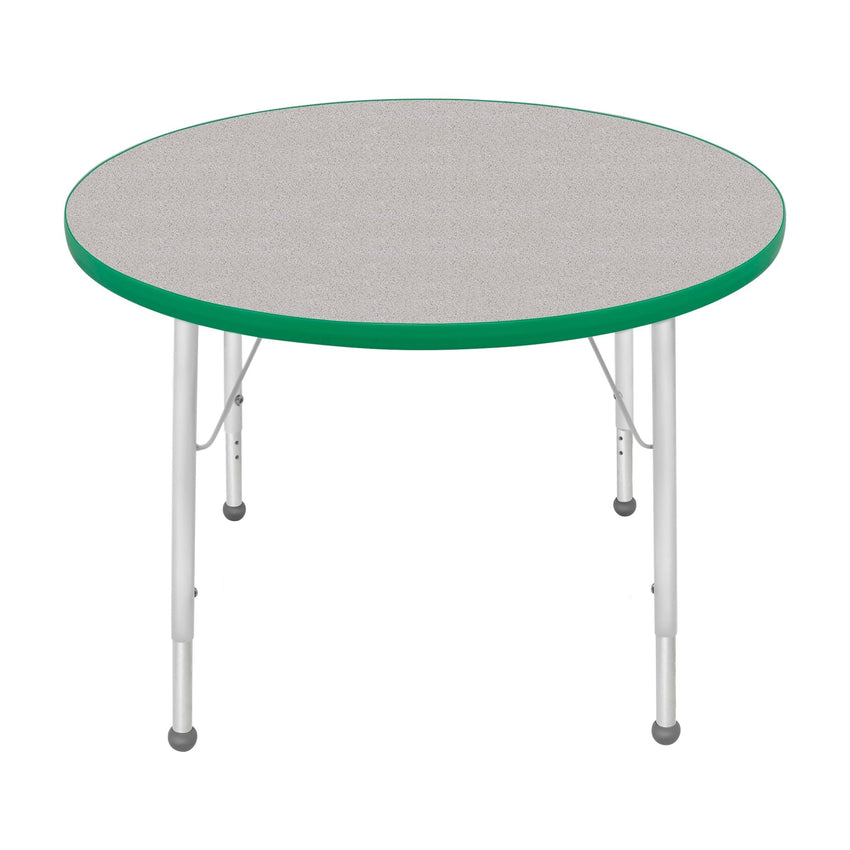Mahar Creative Colors Round Activity Table Preschool Height Adjustable Legs 36"Dia x 17" - 25"H (MHR - 36RNLO) - SchoolOutlet