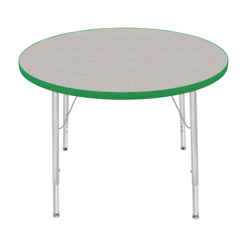 Mahar Creative Colors Round Activity Table Preschool Height Adjustable Legs 36"Dia x 17" - 25"H (MHR - 36RNLO) - SchoolOutlet