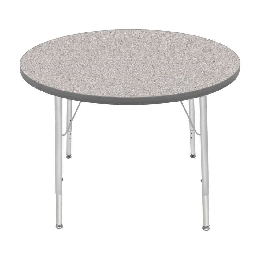 Mahar Creative Colors Round Activity Table Preschool Height Adjustable Legs 36"Dia x 17" - 25"H (MHR - 36RNLO) - SchoolOutlet