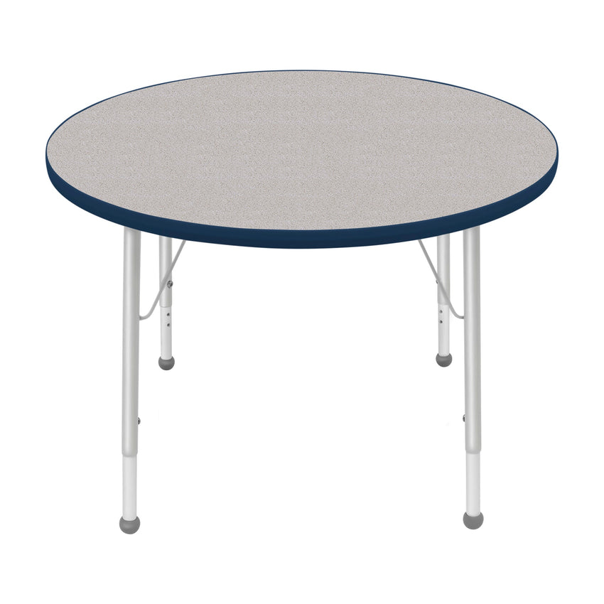 Mahar Creative Colors Round Activity Table Preschool Height Adjustable Legs 36"Dia x 17" - 25"H (MHR - 36RNLO) - SchoolOutlet