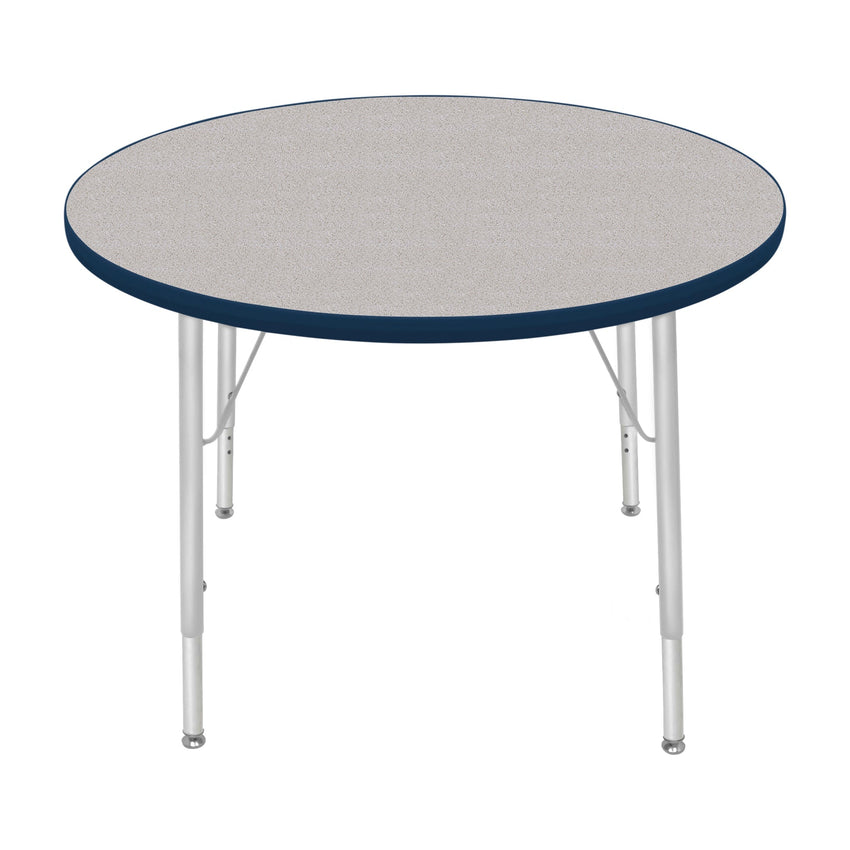 Mahar Creative Colors Round Activity Table Preschool Height Adjustable Legs 36"Dia x 17" - 25"H (MHR - 36RNLO) - SchoolOutlet