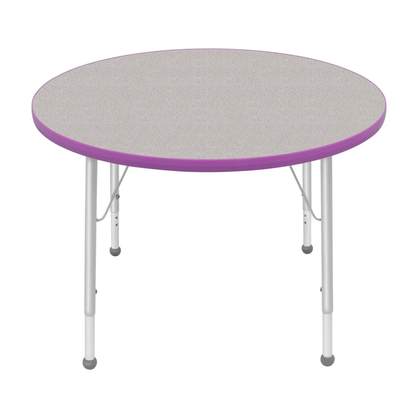 Mahar Creative Colors Round Activity Table Preschool Height Adjustable Legs 36"Dia x 17" - 25"H (MHR - 36RNLO) - SchoolOutlet