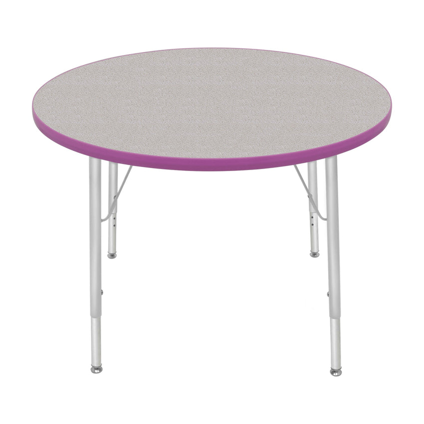 Mahar Creative Colors Round Activity Table Preschool Height Adjustable Legs 36"Dia x 17" - 25"H (MHR - 36RNLO) - SchoolOutlet