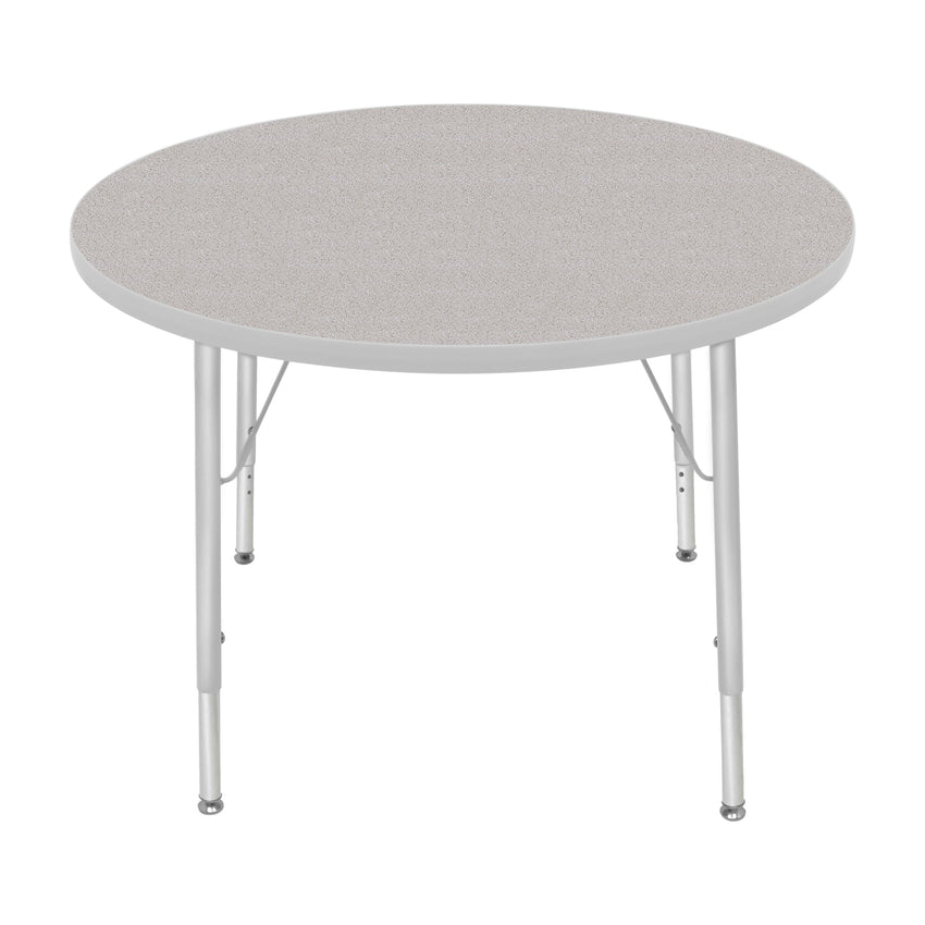Mahar Creative Colors Round Activity Table Preschool Height Adjustable Legs 36"Dia x 17" - 25"H (MHR - 36RNLO) - SchoolOutlet