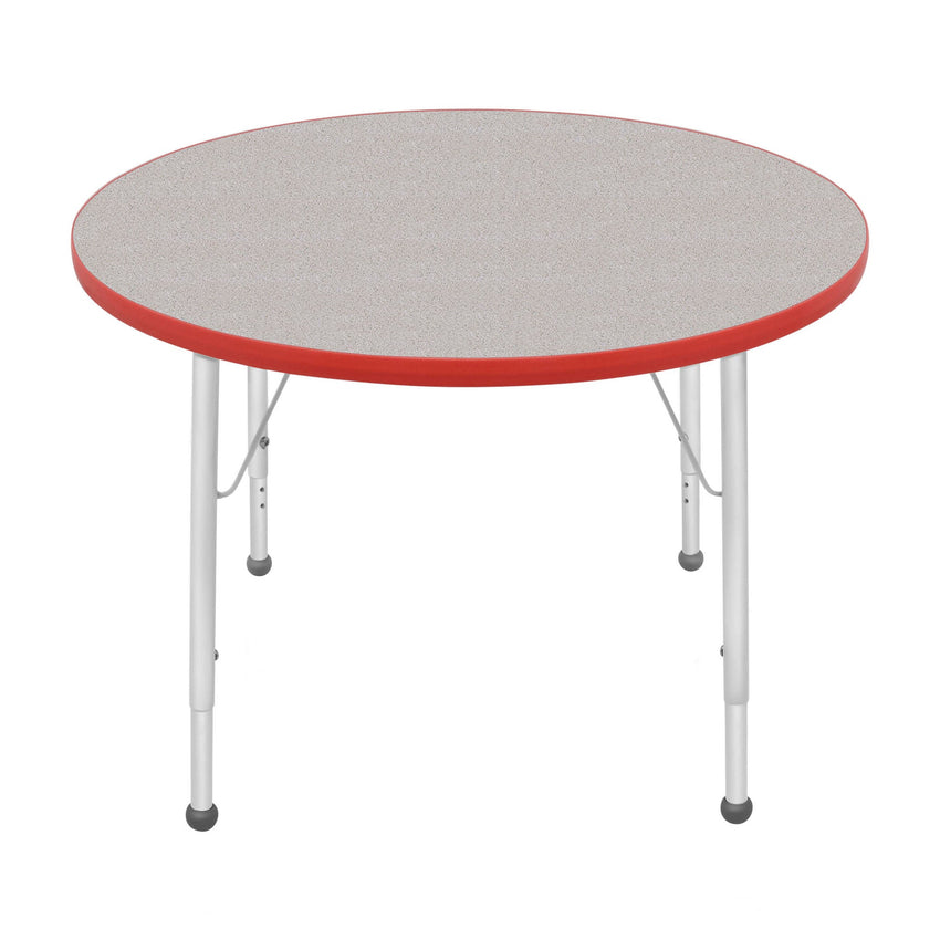 Mahar Creative Colors Round Activity Table Preschool Height Adjustable Legs 36"Dia x 17" - 25"H (MHR - 36RNLO) - SchoolOutlet