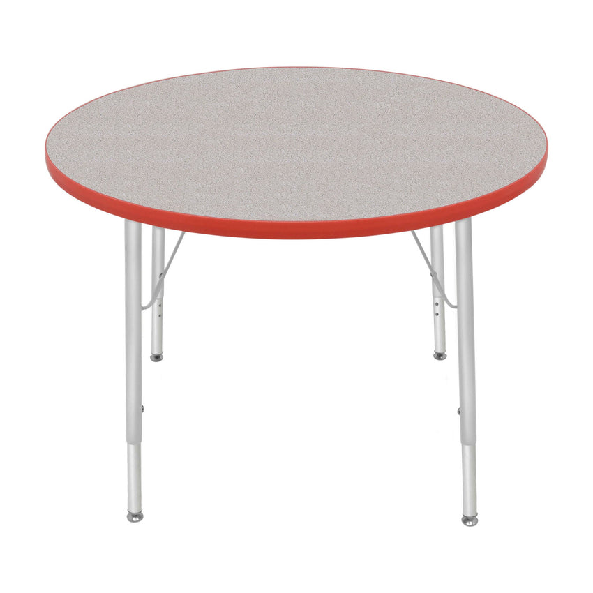 Mahar Creative Colors Round Activity Table Preschool Height Adjustable Legs 36"Dia x 17" - 25"H (MHR - 36RNLO) - SchoolOutlet