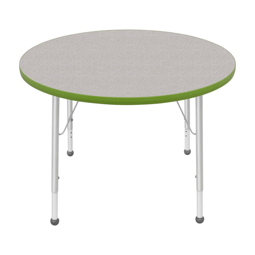 Mahar Creative Colors Round Activity Table Preschool Height Adjustable Legs 36"Dia x 17" - 25"H (MHR - 36RNLO) - SchoolOutlet