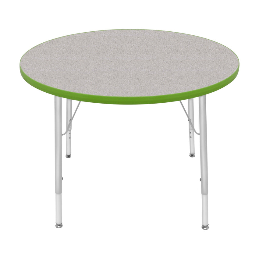 Mahar Creative Colors Round Activity Table Preschool Height Adjustable Legs 36"Dia x 17" - 25"H (MHR - 36RNLO) - SchoolOutlet