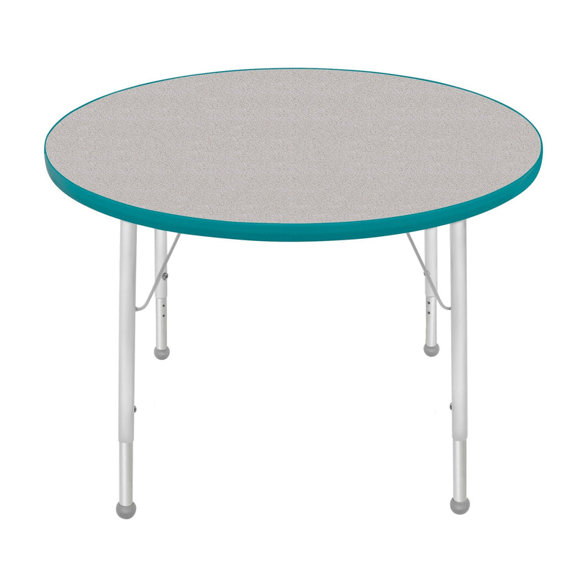 Mahar Creative Colors Round Activity Table Preschool Height Adjustable Legs 36"Dia x 17" - 25"H (MHR - 36RNLO) - SchoolOutlet