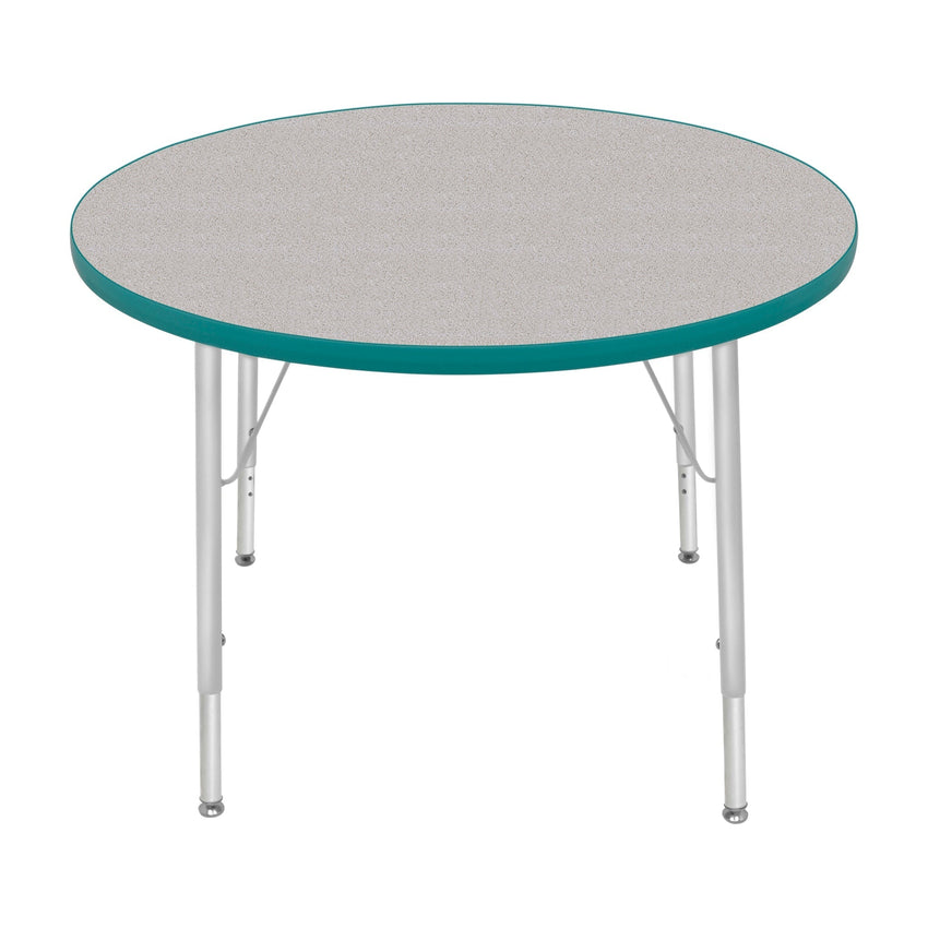 Mahar Creative Colors Round Activity Table Preschool Height Adjustable Legs 36"Dia x 17" - 25"H (MHR - 36RNLO) - SchoolOutlet