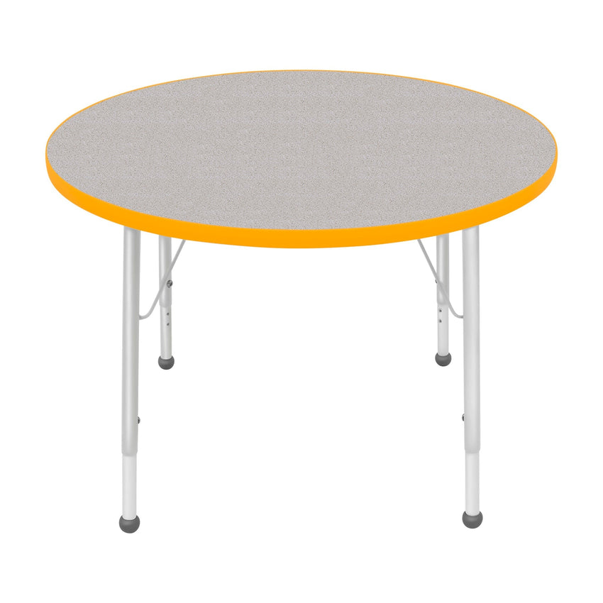 Mahar Creative Colors Round Activity Table Preschool Height Adjustable Legs 36"Dia x 17" - 25"H (MHR - 36RNLO) - SchoolOutlet