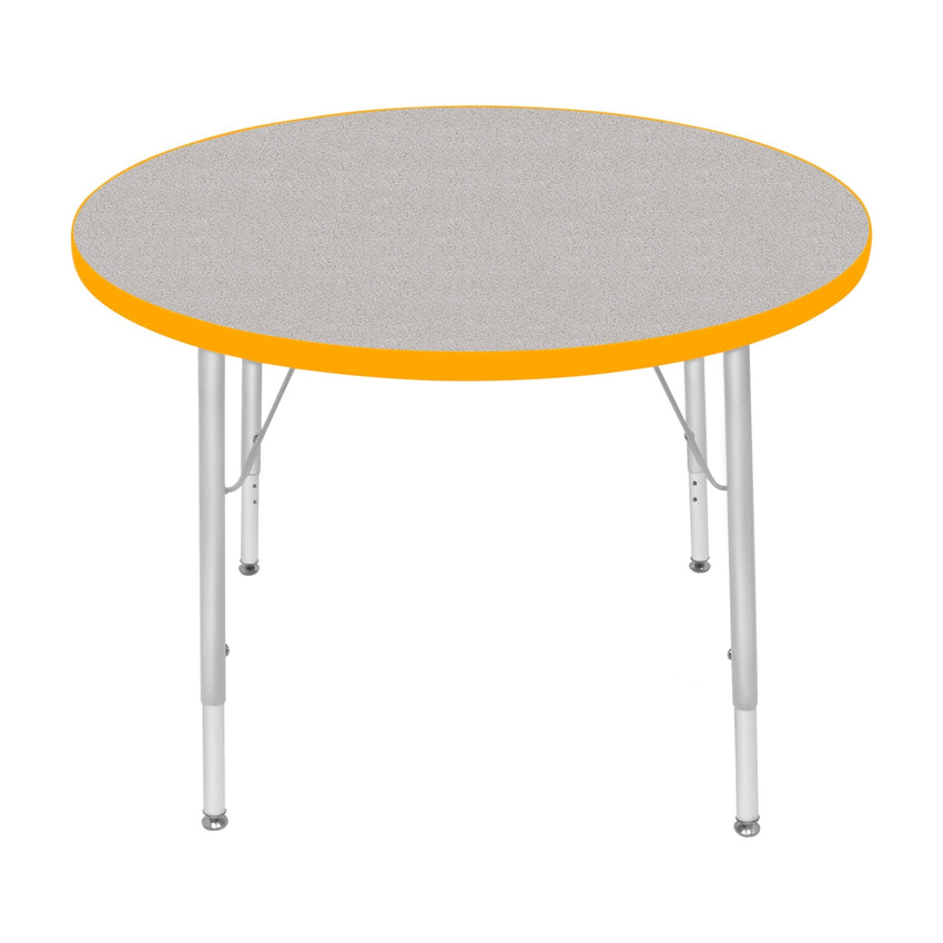 Mahar Creative Colors Round Activity Table Preschool Height Adjustable Legs 36"Dia x 17" - 25"H (MHR - 36RNLO) - SchoolOutlet
