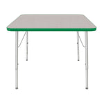 Mahar Creative Colors Square Activity Table Preschool Height Adjustable Legs 36
