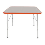 Mahar Creative Colors Square Activity Table Preschool Height Adjustable Legs 36