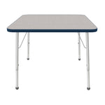 Mahar Creative Colors Square Activity Table Preschool Height Adjustable Legs 36