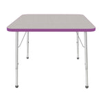 Mahar Creative Colors Square Activity Table Preschool Height Adjustable Legs 36