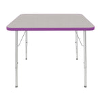 Mahar Creative Colors Square Activity Table Preschool Height Adjustable Legs 36