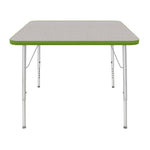 Mahar Creative Colors Square Activity Table Preschool Height Adjustable Legs 36