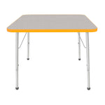 Mahar Creative Colors Square Activity Table Preschool Height Adjustable Legs 36