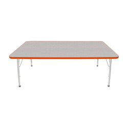 Mahar Creative Colors Large Rectangle Activity Table Preschool Height Adjustable Legs 72"W x 42"D x 17" - 25"H (MHR-4272LO)