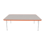 Mahar Creative Colors Large Rectangle Activity Table Preschool Height Adjustable Legs 72