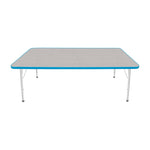 Mahar Creative Colors Large Rectangle Activity Table Preschool Height Adjustable Legs 72