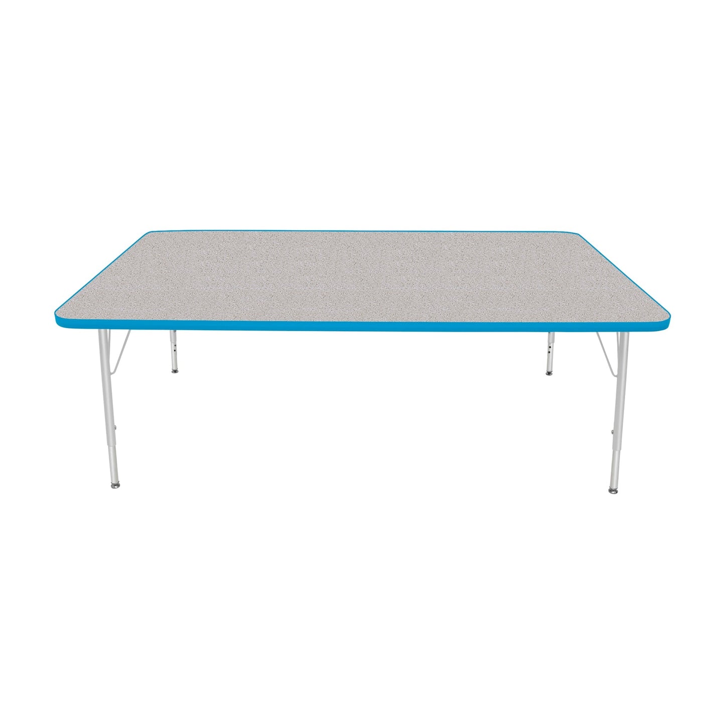 Mahar Creative Colors Large Rectangle Activity Table Preschool Height Adjustable Legs 72"W x 42"D x 17" - 25"H (MHR-4272LO)