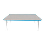 Mahar Creative Colors Large Rectangle Activity Table Preschool Height Adjustable Legs 72