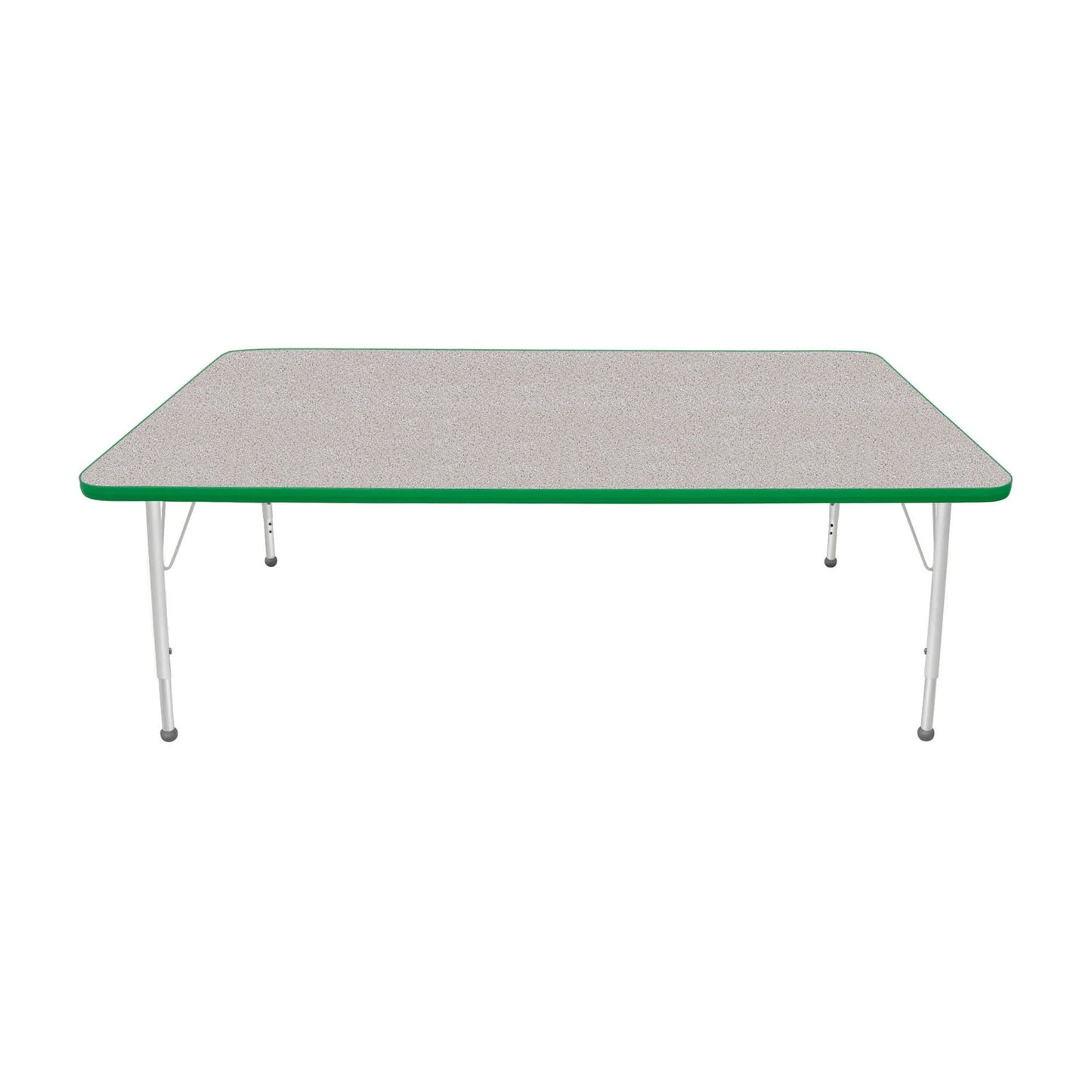 Mahar Creative Colors Large Rectangle Activity Table Preschool Height Adjustable Legs 72"W x 42"D x 17" - 25"H (MHR-4272LO)