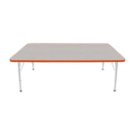 Mahar Creative Colors Large Rectangle Activity Table Preschool Height Adjustable Legs 72