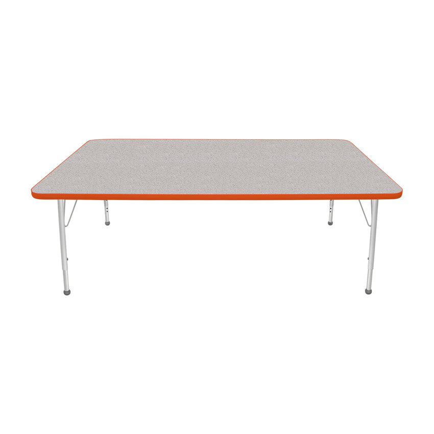 Mahar Creative Colors Large Rectangle Activity Table Preschool Height Adjustable Legs 72"W x 42"D x 17" - 25"H (MHR - 4272LO) - SchoolOutlet